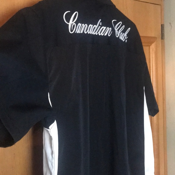 Canadian Club sz L Black button down shirt - Picture 3 of 7